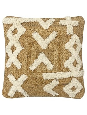 Furn Camfa Braided Jute Tufted Cotton Cushion Home at ASDA
