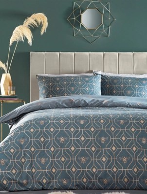 Furn Bee Deco Geometric Duvet Cover Set Home at ASDA
