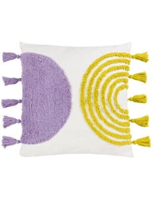 Heya Violet Home Archow Tufted Tasselled Cushion Home at ASDA
