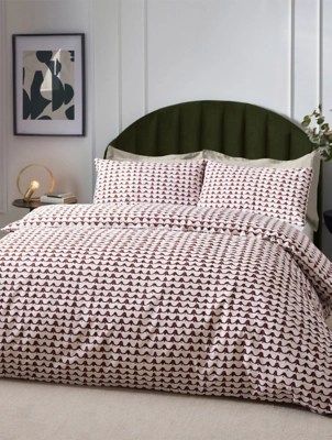 Hoem Avery Geometric Cotton Rich Duvet Cover Set Home at ASDA