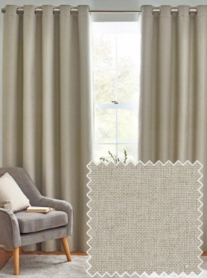 Furn Natural Dawn Blackout Thermal Eyelet Curtains Home at ASDA