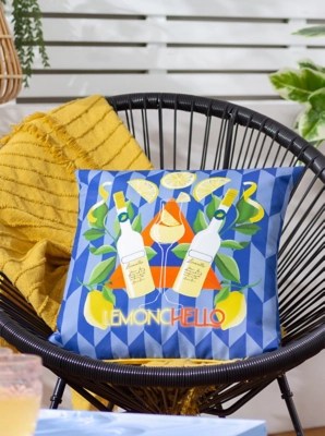 furn. Limoncello Abstract Outdoor Cushion Home at ASDA