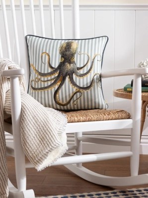 Evans Lichfield Octopus Piped Cushion Home at ASDA