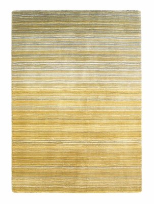 Origin Yellow Fine Stripes Wool Rug Home at ASDA