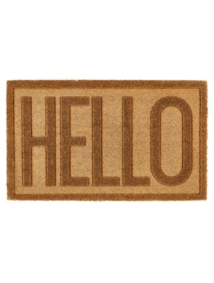 My Mat Embossed Coir Hello Doormat Home at ASDA