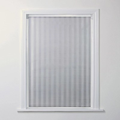 Silver Striped Roller Blind Home at ASDA