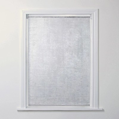 Grey Crushed Velvet Roller Blind Home at ASDA
