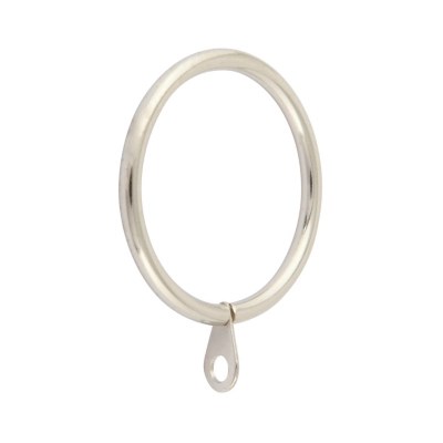 Brushed Steel Curtain Rings 10 Pack Home at ASDA