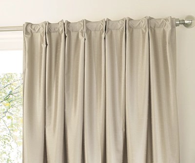 Home Natural Faux Silk Bedroom Curtains Curtains at ASDA