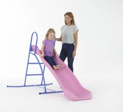 Great Fun Garden Slide Pink Kids at ASDA