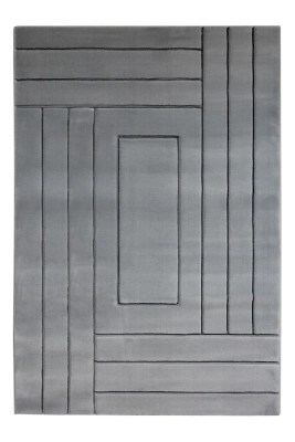 Grey Carved Linear Rug Home at ASDA
