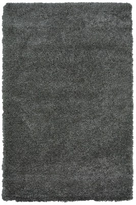 Home Dark Grey Shaggy Rug Various Sizes Home & Garden