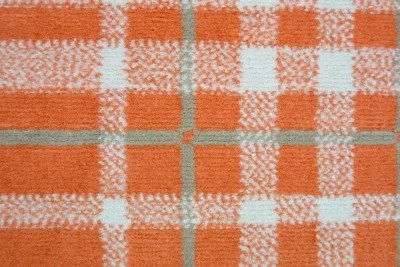 Home Orange Check Rug Various Sizes Home & Garden