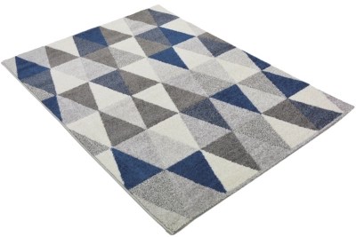 Home Blue Triangle Rug Various Sizes Home & Garden