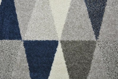 Home Blue Triangle Rug Various Sizes Home & Garden