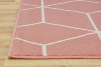 Pink Geometric Rug atelieryuwa.ciao.jp