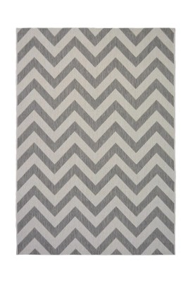 Homemaker Grey Chevron Indoor & Outdoor Flatweave Rug Home at ASDA