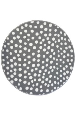 Grey Polka Dot Circle Rug Home at ASDA