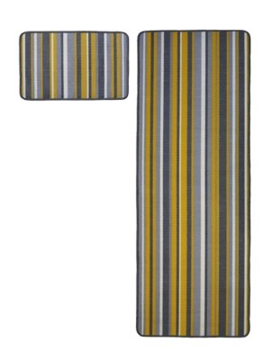 Ochre Central Park Runner and Mat Set Home at ASDA