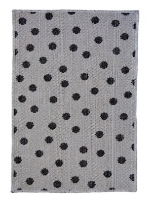 Grey Spot Cotton Rug Home at ASDA