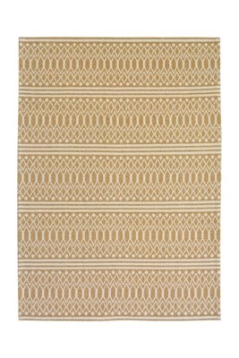 Relay Mustard Linear Pattern Recycled Cotton Rug Home at ASDA