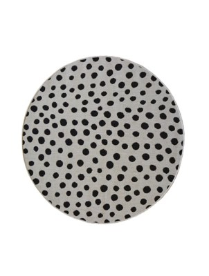 Monochrome Spot Indoor & Outdoor Circle Rug Home at ASDA