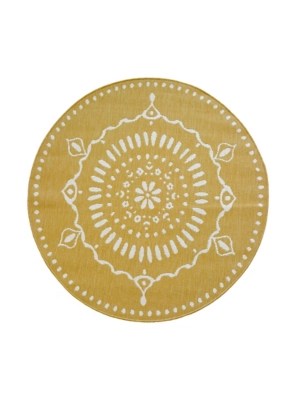 Homemaker Yellow Medallion Indoor & Outdoor Rug Home at ASDA