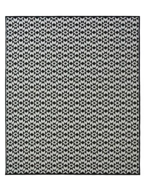 Monochrome Aztec Indoor & Outdoor Rug Home at ASDA