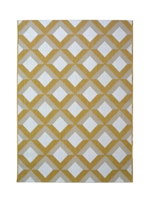 Homemaker Yellow Element Diamond Indoor & Outdoor Rug Home