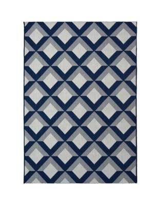 Homemaker Navy Element Diamond Indoor & Outdoor Rug Home at ASDA