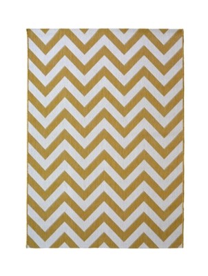 Homemaker Yellow Element Chevron Indoor & Outdoor Rug Home