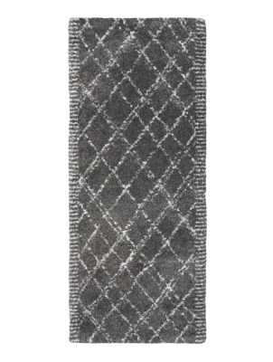 Homemaker Grey Geo Berber Runner Home at ASDA