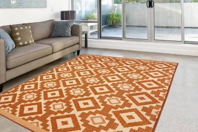 Relay Aztec Terracotta Indoor & Outdoor Rug Home at ASDA