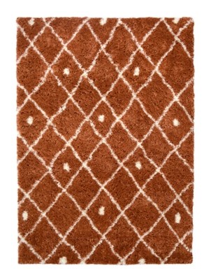 Homemaker Scandi Style Diamond Spot Shaggy Rug Home at ASDA