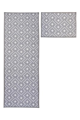 Relay Aztec Runner & Mat Pack Grey Home at ASDA