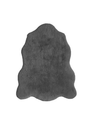 Homemaker Luxury Fur Shaped Rug Grey Home at ASDA