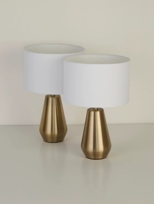 Touch Table Lamps Set of 2 Home at ASDA