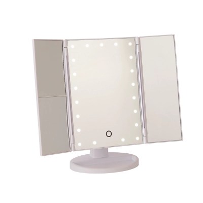 White Light Up Make Up Mirror Home at ASDA