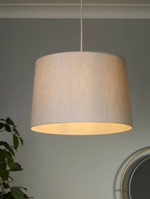 Taupe Tapered Linen Shade Home at ASDA