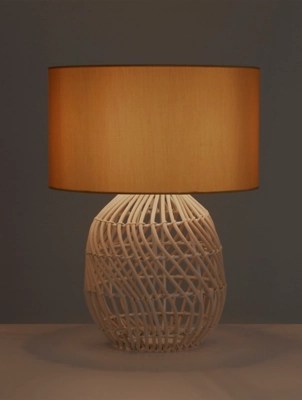 Bamboo Table Lamp With Shade Home at ASDA