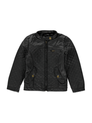 Quilted Biker Jacket Girls at ASDA