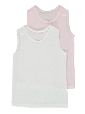 2 Pack Thermal Vests Girls at ASDA