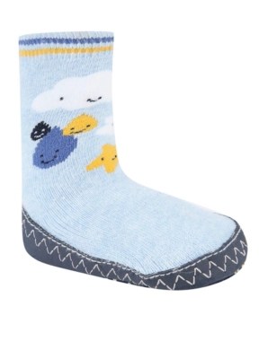 Cloud Print Slipper Socks Baby at ASDA