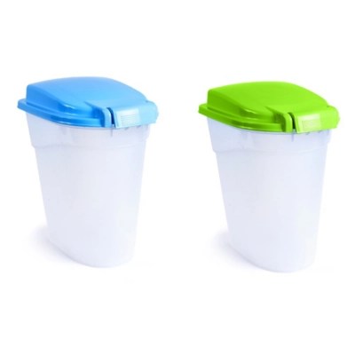 Petface 30L Plastic Food Storage Bin Blue/Green Home at ASDA