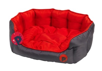 Petface Oxford Oval Dog Bed Red Home at ASDA