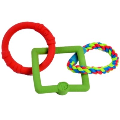 Petface Triple Tug Ring Small Dog Toy Home at ASDA