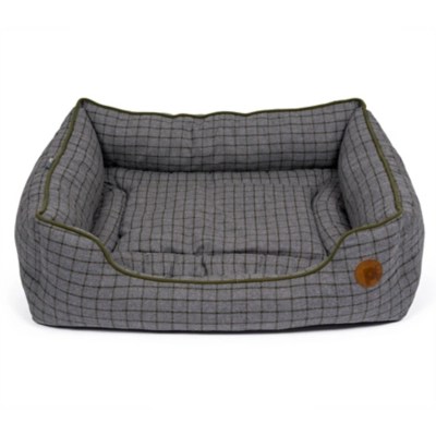 Petface Moss Green Square Dog Bed Home at ASDA