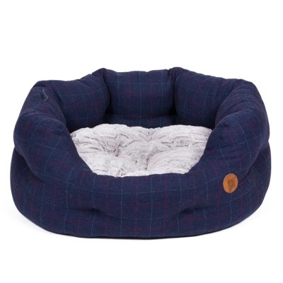 Petface Midnight Tweed Oval Dog Bed Home at ASDA