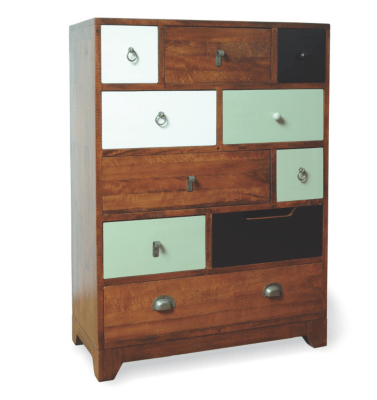 Rye 10Drawer Chest of Drawers Multicoloured Sideboards & Storage