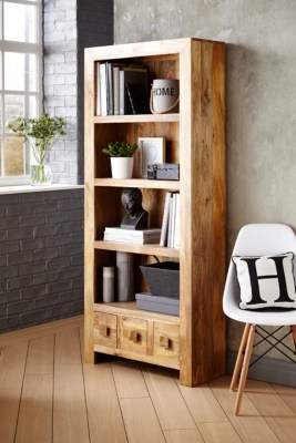 Light Goa Bookcase in Natural Mango Bookcases & at ASDA